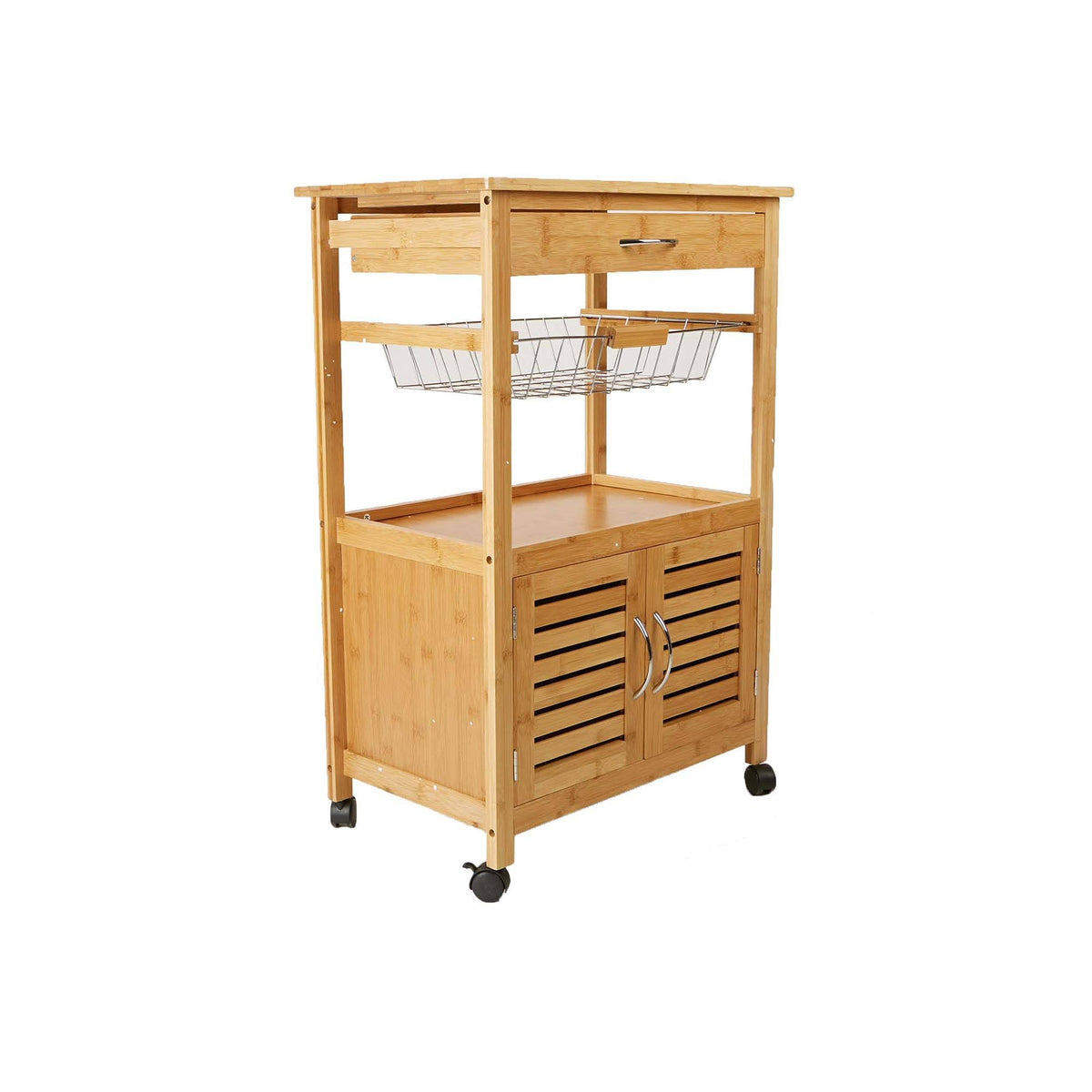 Bamboo Brown 3 Tier Kitchen Cart K465