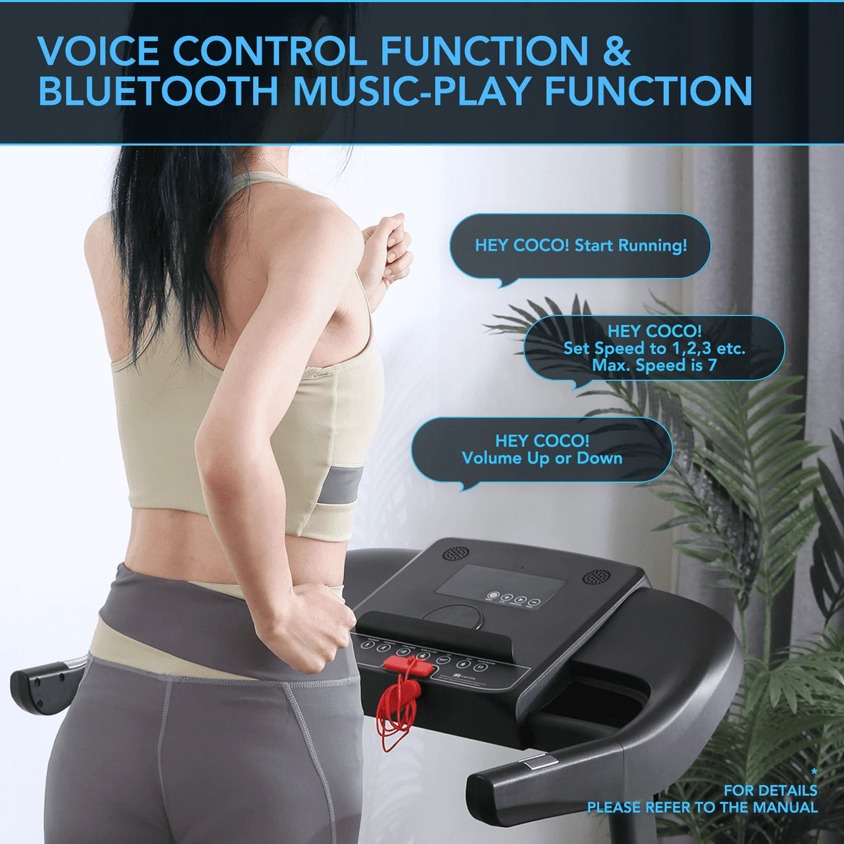 Folding Bluetooth Treadmill Y990674