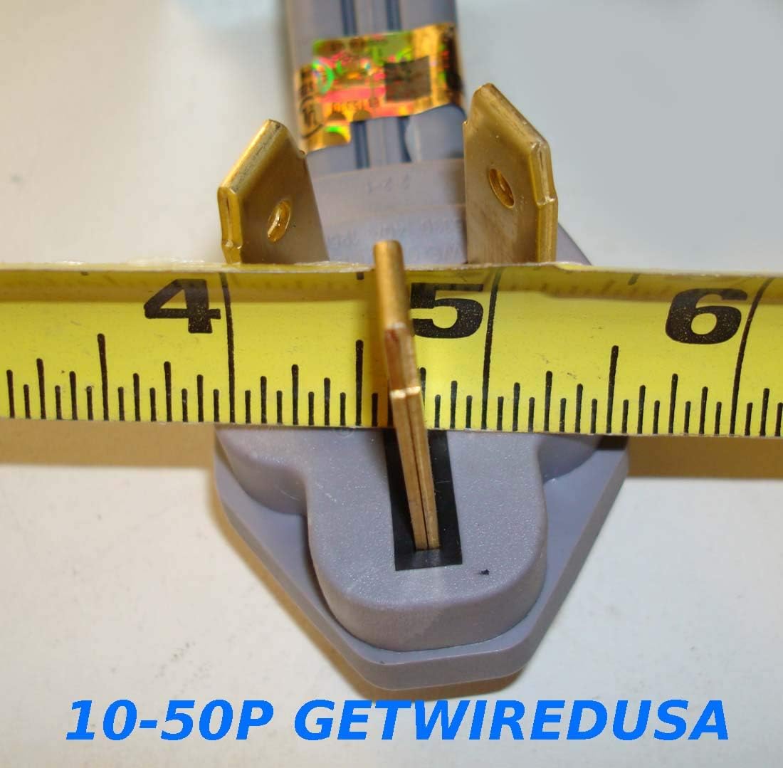 10-50P 3-Pin Male 220/250V 50A Plug To 14-50R Female 4-Prong Receptacle Adapter B634785