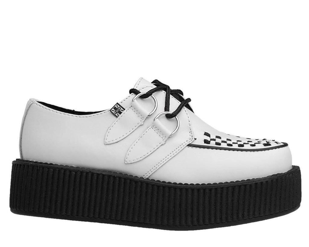 White Leather Creeper Shoes T68855