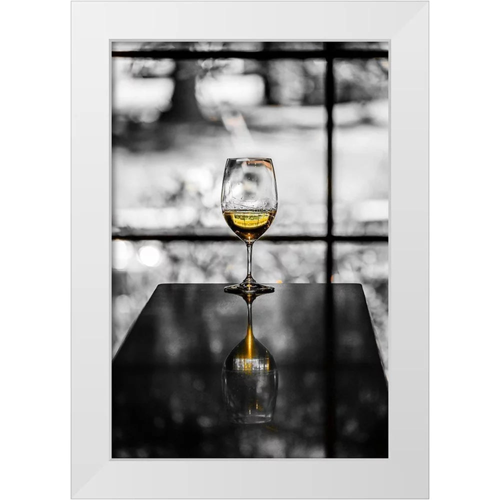 White Modern Wood Framed Art Print N909256