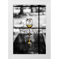 White Modern Wood Framed Art Print N909256