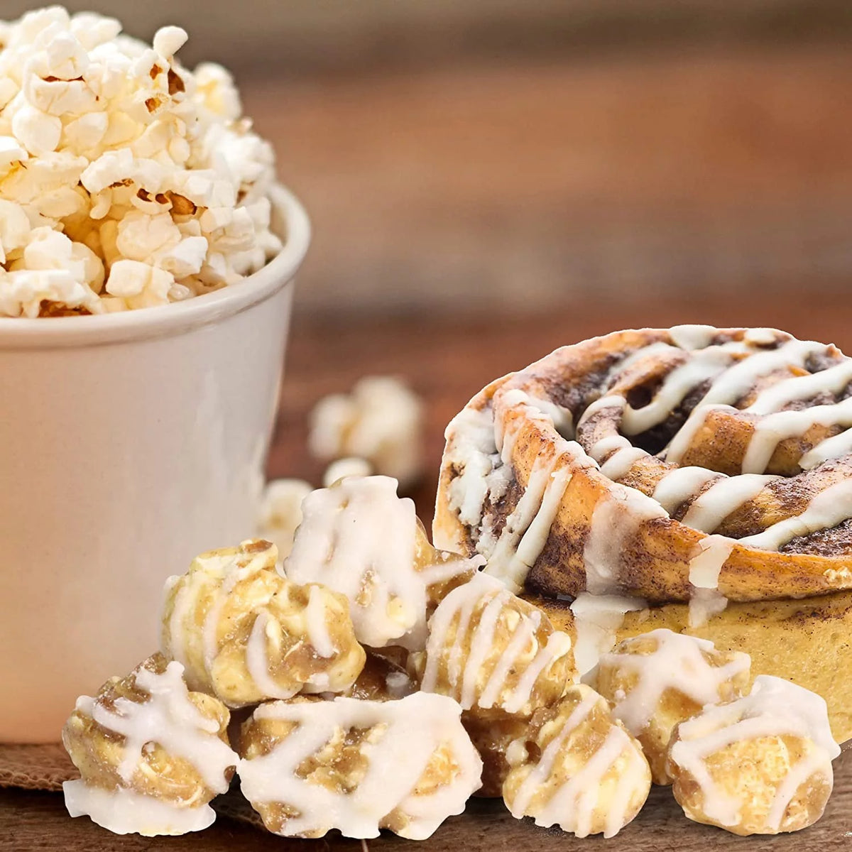 Cinnamon Swirl Caramel Popcorn 1 lb Gluten Free Vegan Kosher D461603