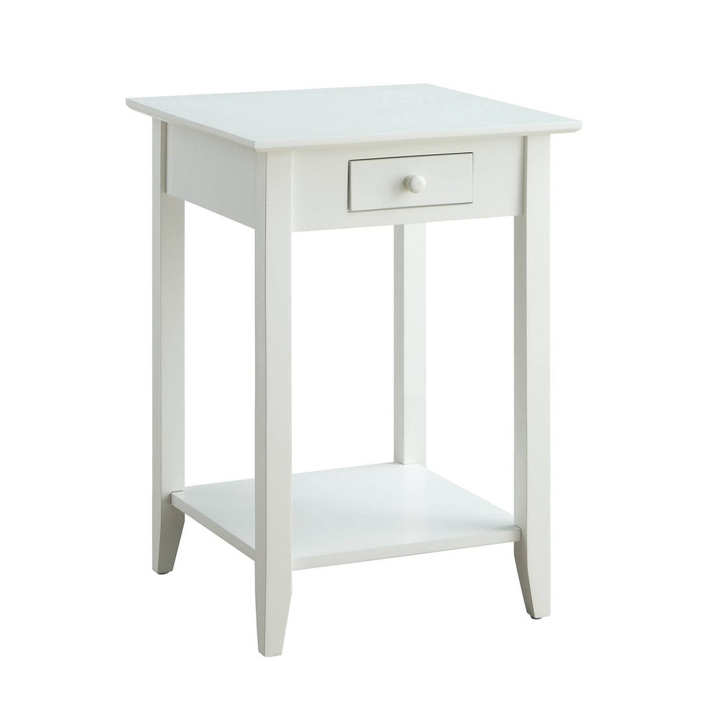 White End Table with Drawer/Shelf Z45055