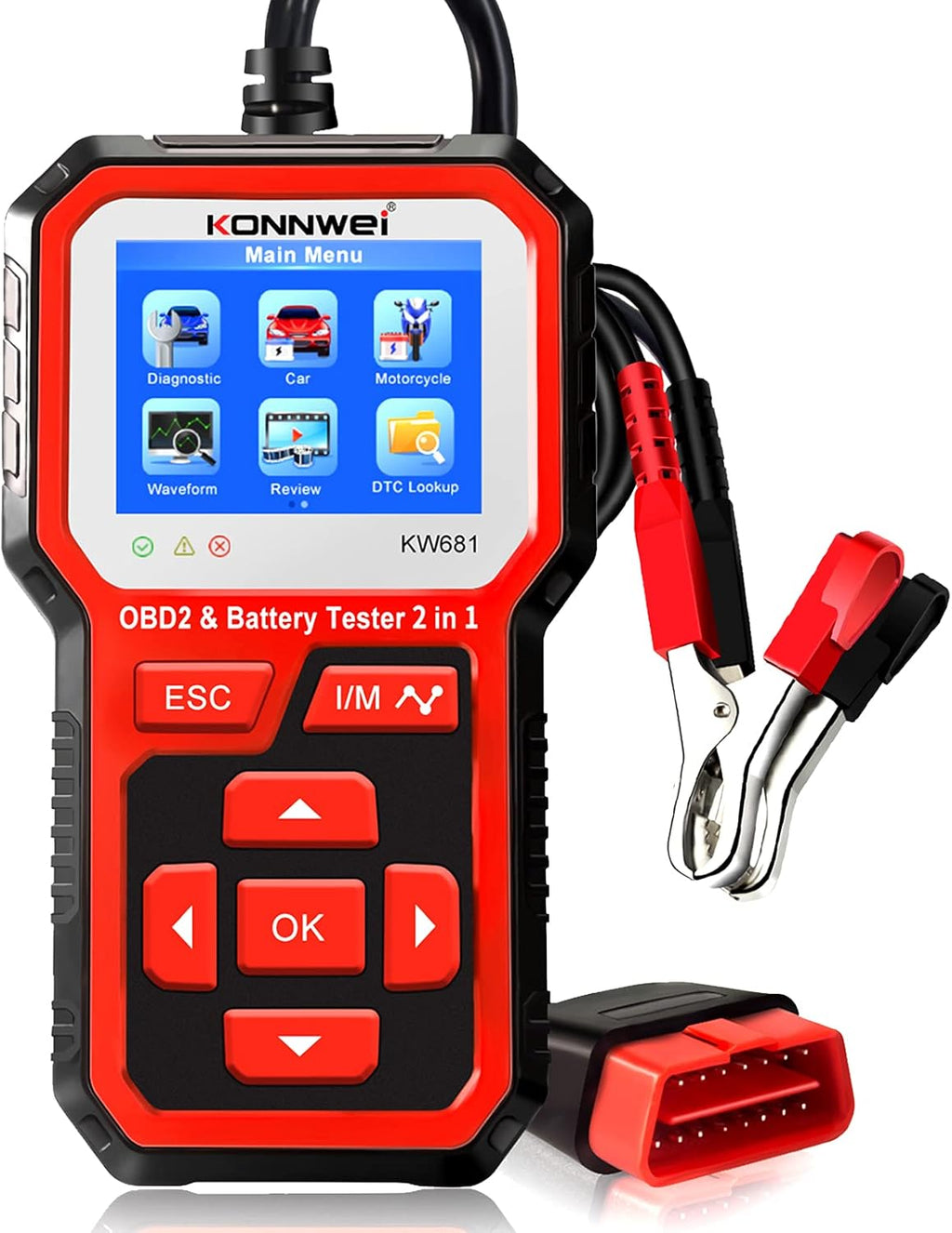 OBD2 Scanner Battery Load Tester 2 in 1 Automotive Diagnostic Scan Tool Pack of 2 R968