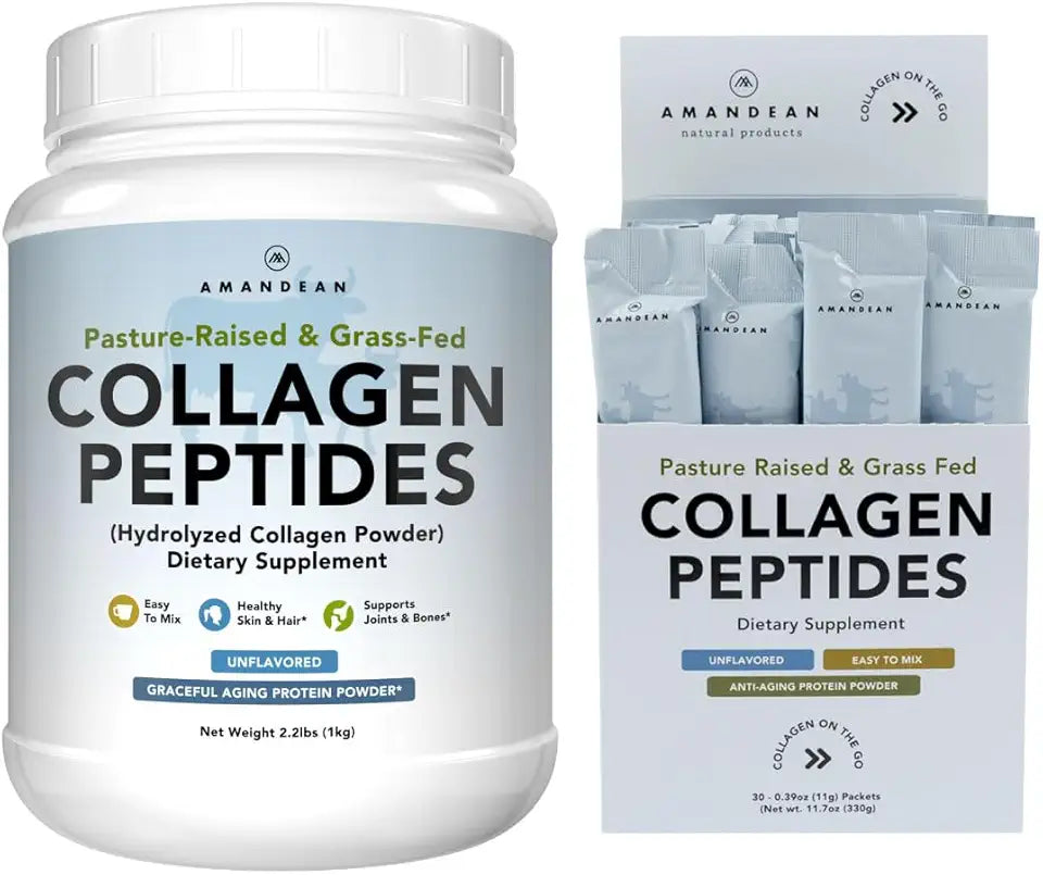 Collagen Peptides Bundle Grass-Fed Hydrolyzed Type 1 & 3 Unflavored F761