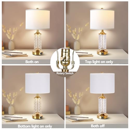 Set of 2 Table Lamps with USB Ports M91001