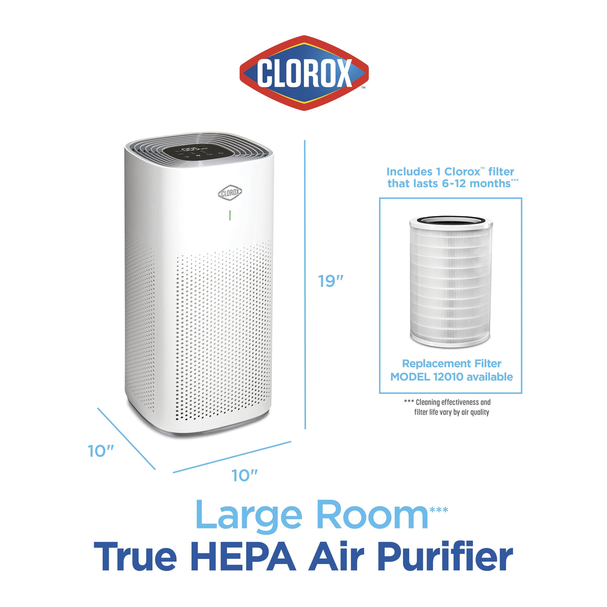 Large Room Air Purifier with True HEPA Filter W237660