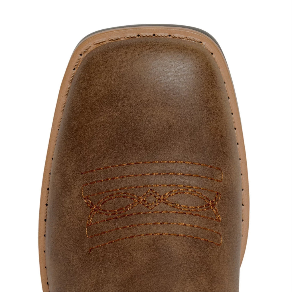 Brown Square Toe Western Cowboy Boots H6345