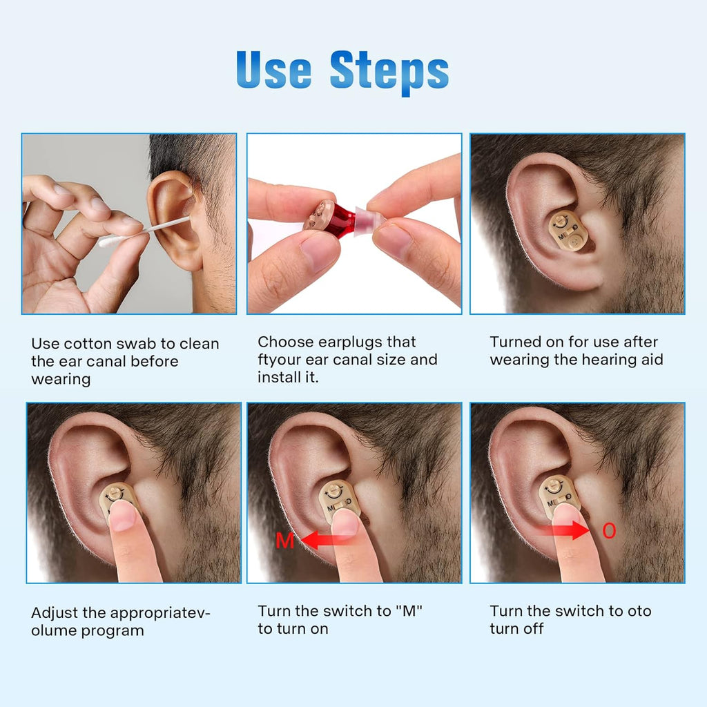 Rechargeable Invisible Hearing Aid 2 Pack M714
