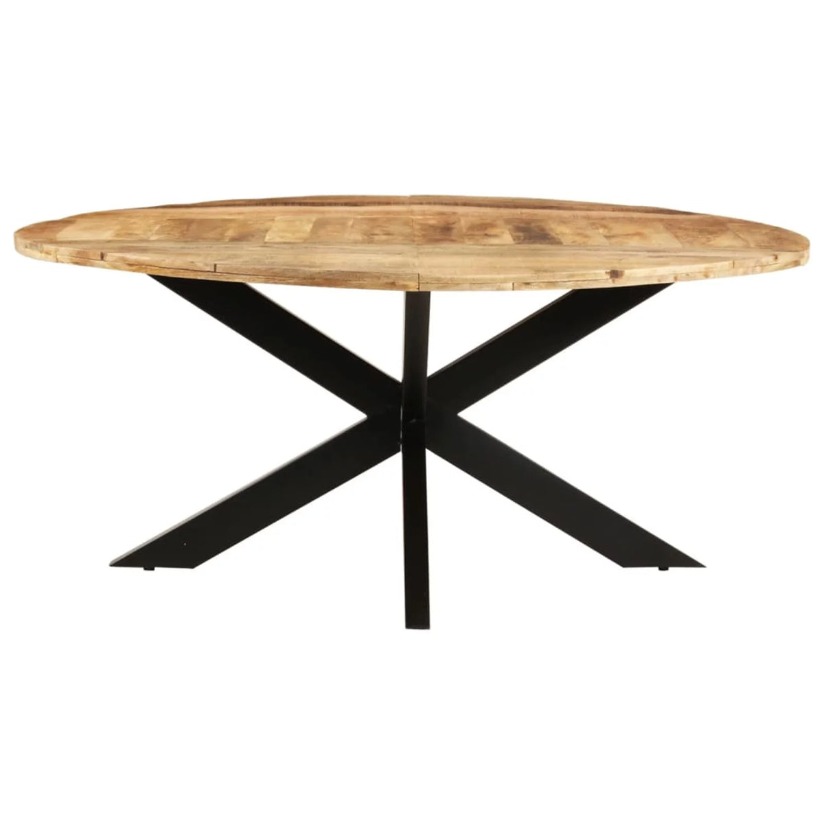Round Rough Mango Wood Dining Table F1851