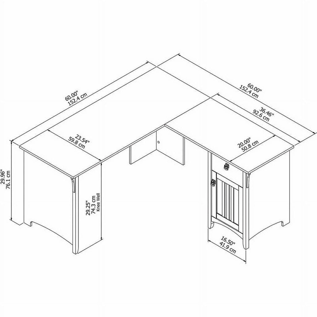 L Shaped Desk with Storage O489134
