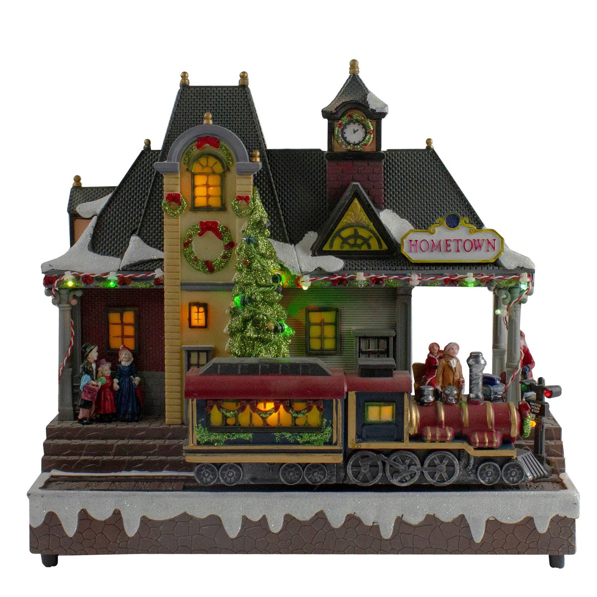 13x22 LED Lighted Christmas Village Tabletop Decor R1839