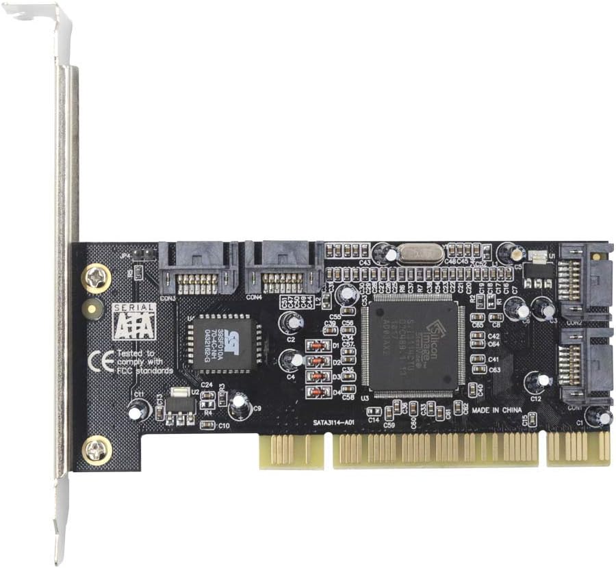 4 Ports PCI SATA Raid Controller Internal Expansion Card with 2 Sata Cables U440