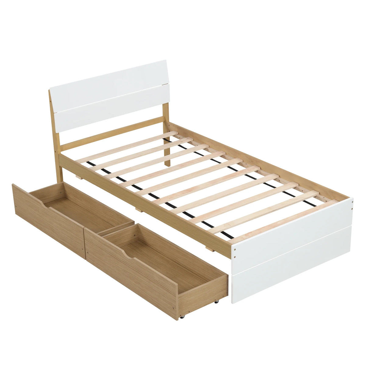 Twin Bed Frame with 2 Drawers V12843