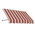 10.375 ft Acrylic Fabric Fixed Awning, Burgundy/Tan Stripe X78595