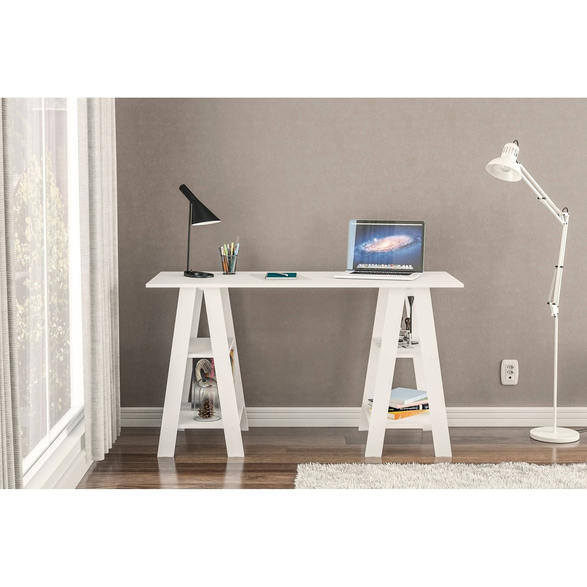 White Sawhorse Writing Desk E27867