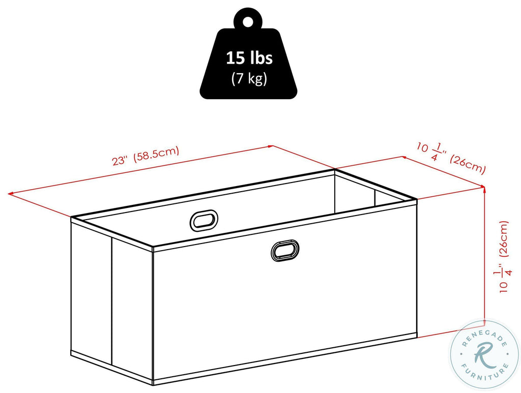 3-Pc Folding Bookcase with Fabric Basket M359