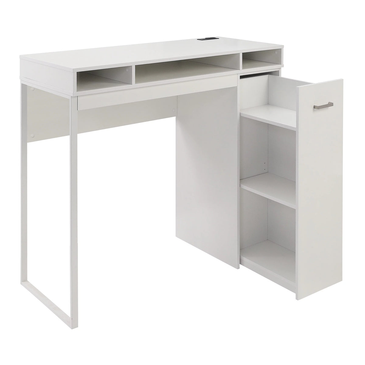 47" Wide White Desk with Storage A94754