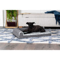 Two-Tone Faux Fur Suede Chaise Lounge Dog Bed J611