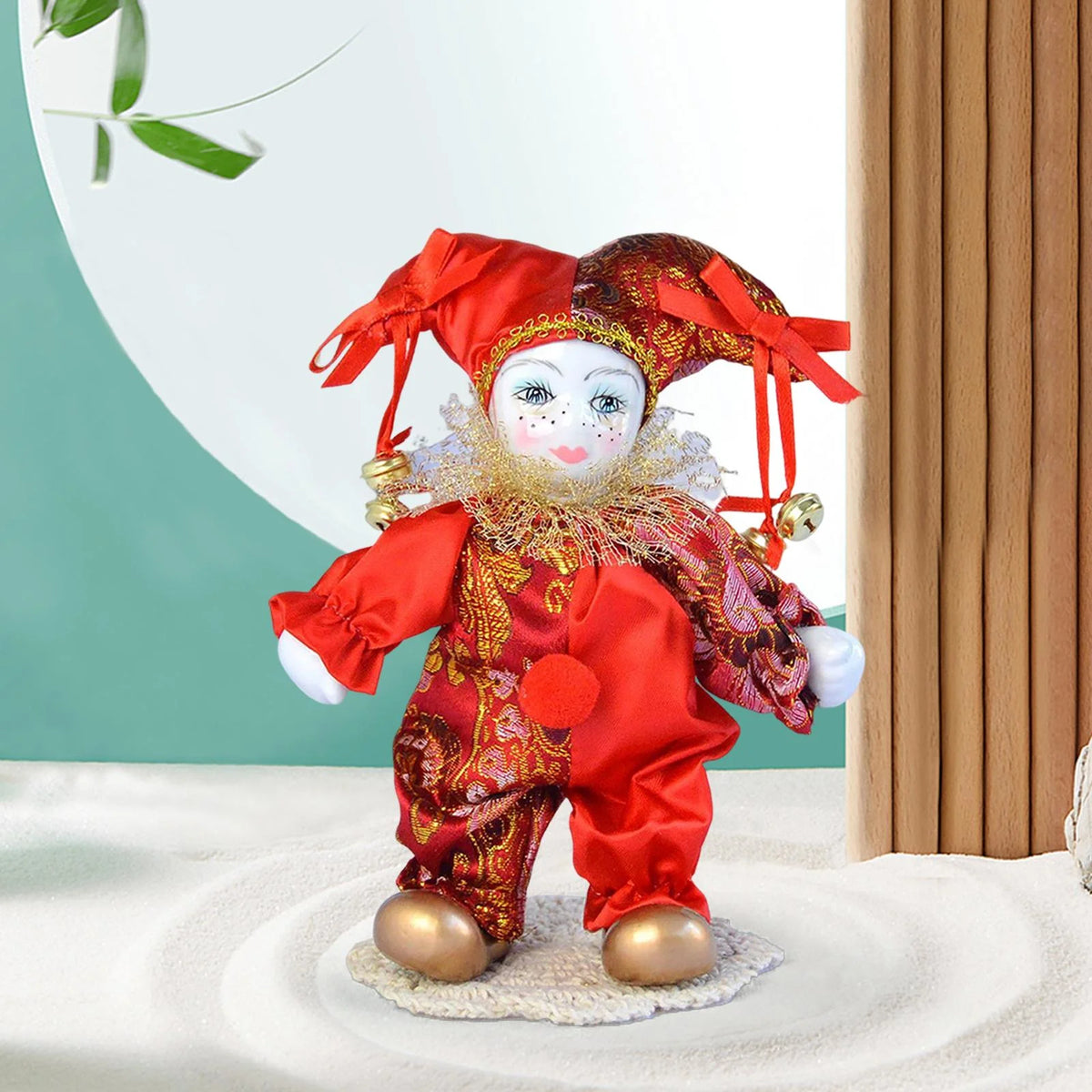 Antique Porcelain Harlequin Doll Ornaments M119
