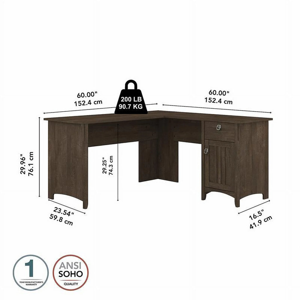 L Shaped Desk with Storage O489134