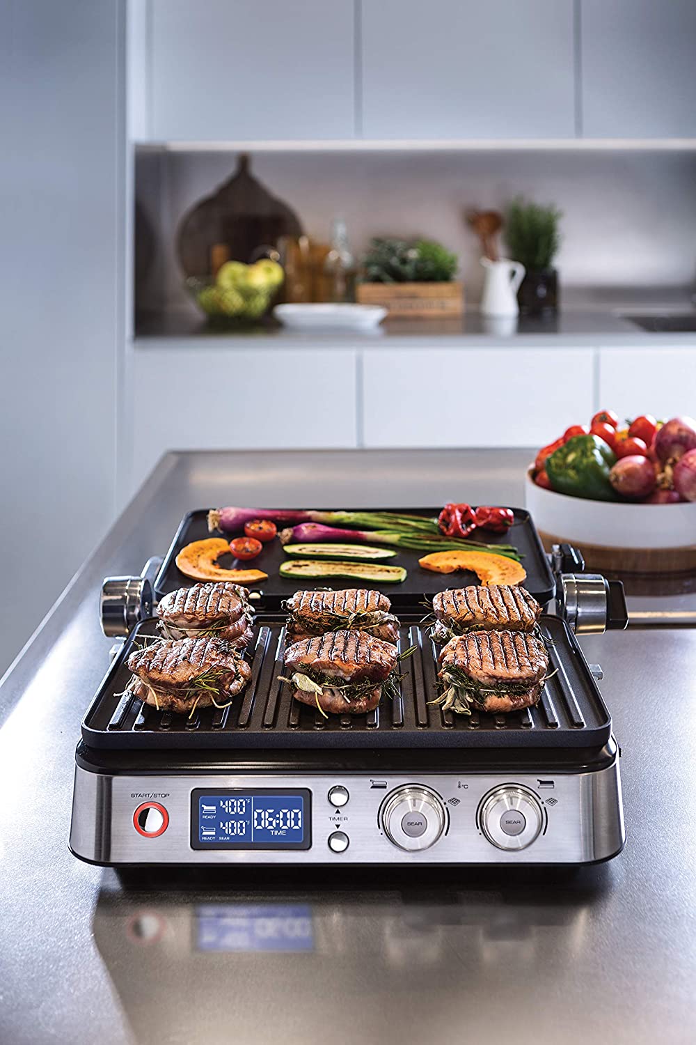 1800W Digital Grill, Griddle & Waffle Maker R494