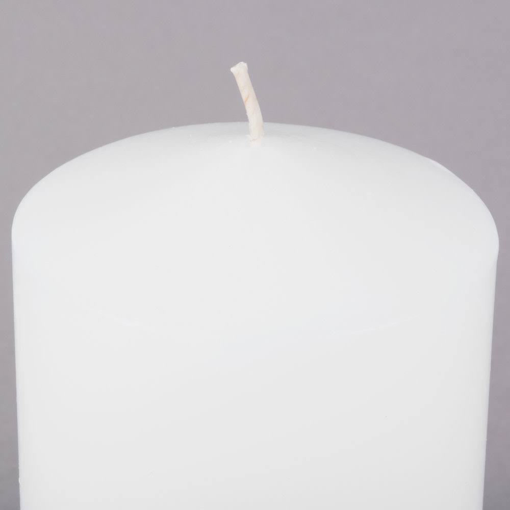 White Wax Pillar Candle - 12/Case Y60140