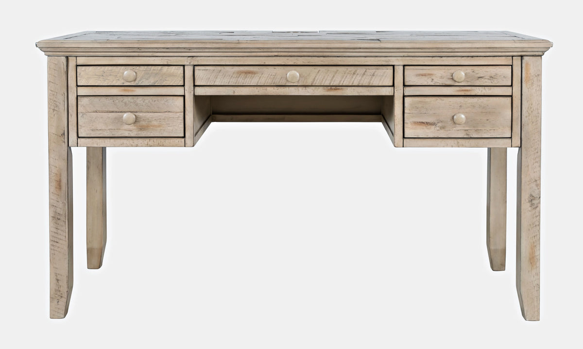 Distressed Acacia USB Charging Desk E1952