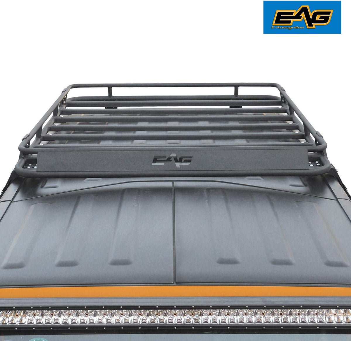 Black Steel Roof Cargo Basket Rack W479367