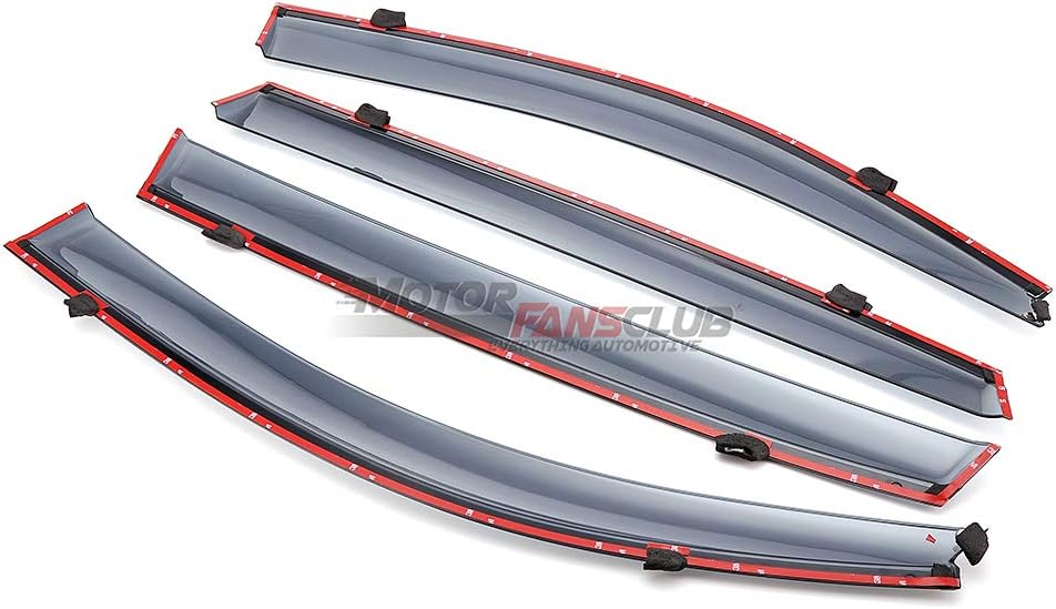 4pcs Smoke Tint PVC Window Visor Rain Guard for Acura MDX 2014-2017 H2375