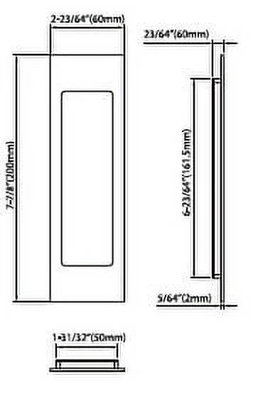 Modern Passage Flush Pocket Door Pull Nickel R7968