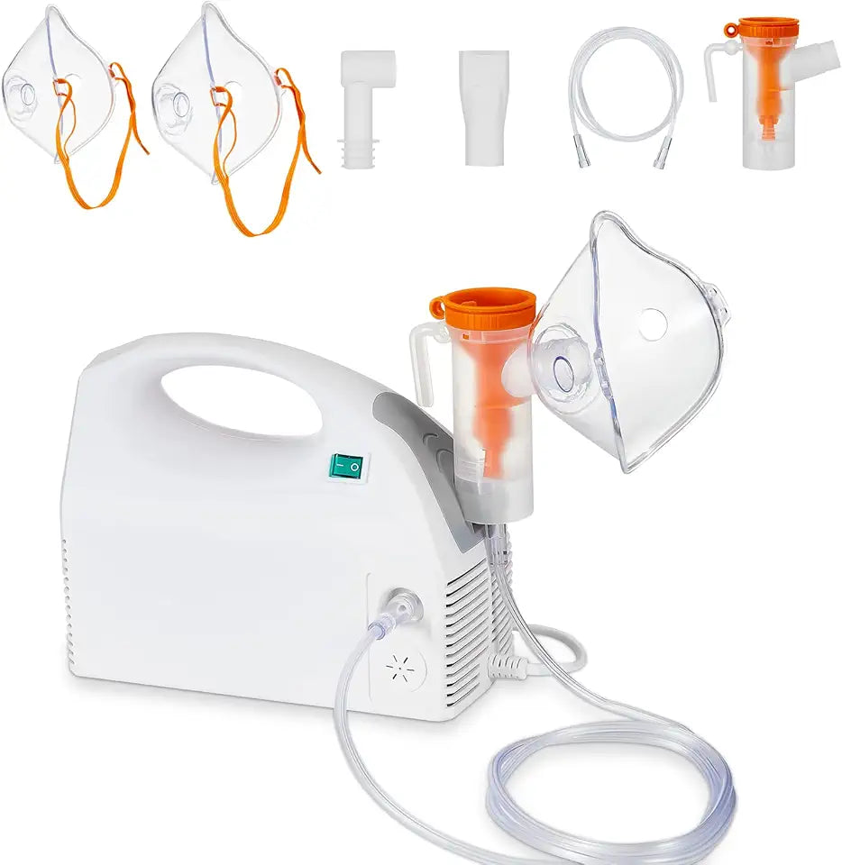 Portable Compressor Nebulizer Set with Mask Mouthpiece Tubing P7966