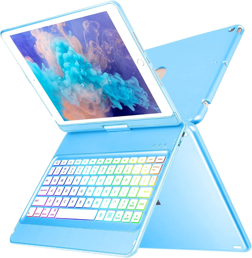 10 Color Backlit 360 Rotatable Keyboard Case V672258