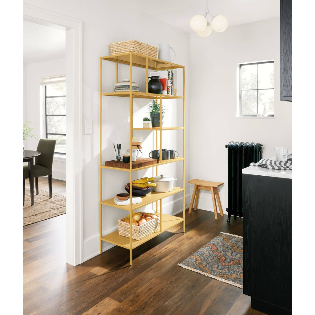 Modern Foshay Bookcase 15d 32W 86H in Cognac P45657