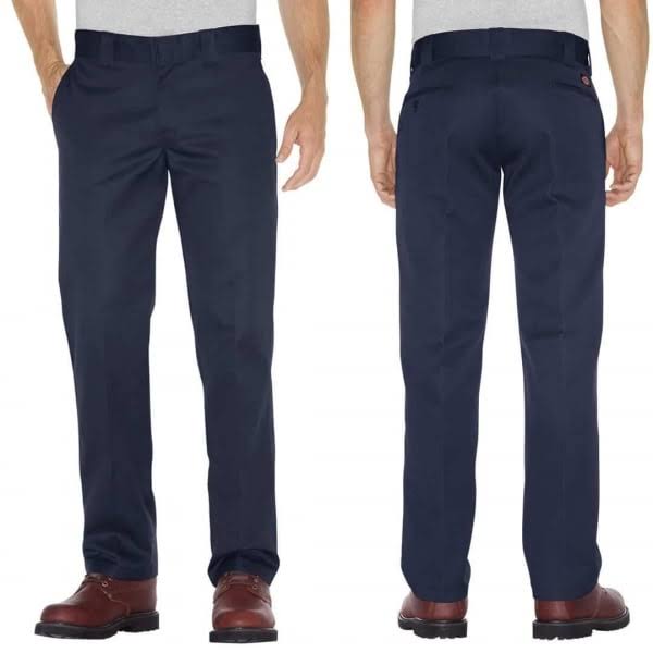 Navy Blue Slim Straight Work Pant C328