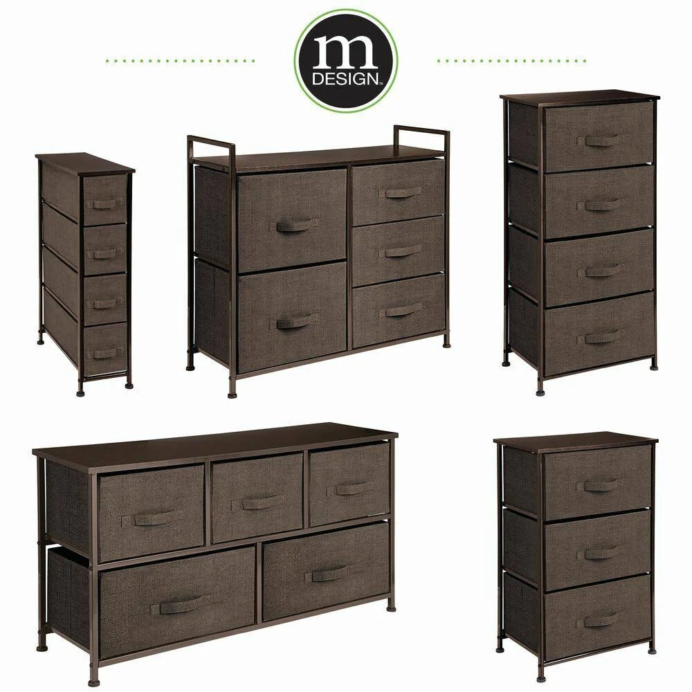 Coffee Espresso 3 Drawer Dresser Storage Tower G366498