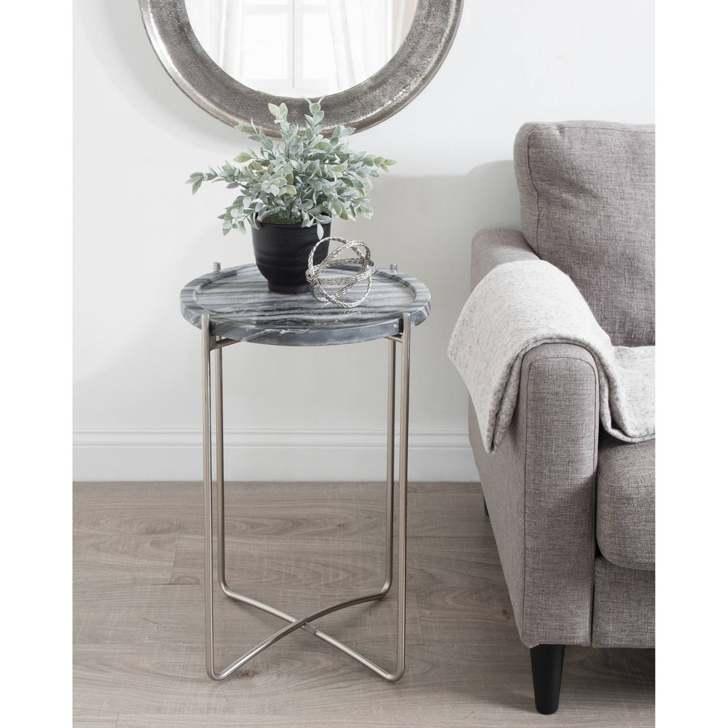 Natural Rustic and Black Side Table B518845
