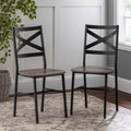 Grey Wash X-Back Dining Chair (Set of 2) M6793
